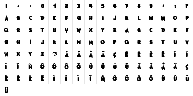 Bonus Shiny Outline  glyph index