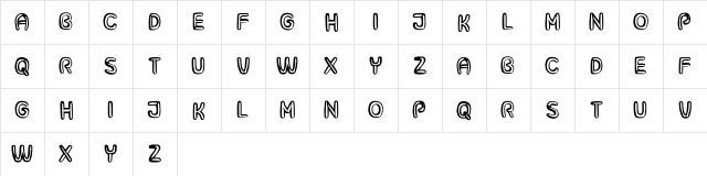 Surfaces 3D Rough Regular  glyph index