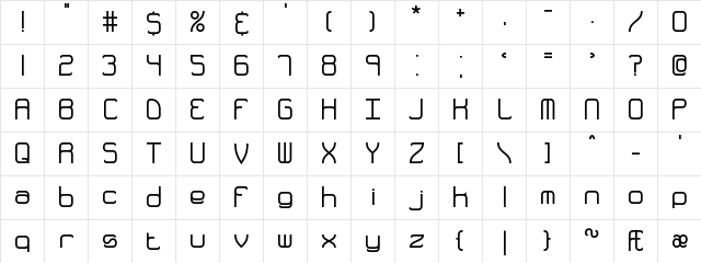Quarterly Thick BRK Normal  glyph index