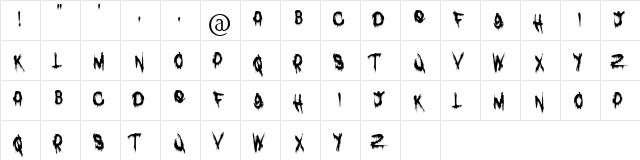 Fit for Murder Regular  glyph index