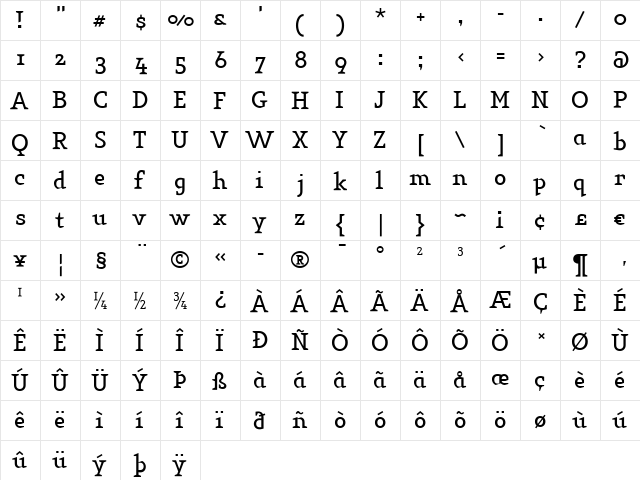 Key Light  glyph index
