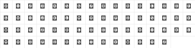 Beholder Capitals Regular  glyph index