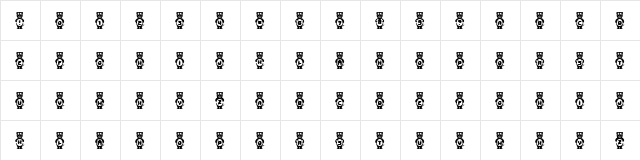 Doggy Regular  glyph index