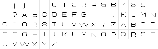 Yeysk Regular  glyph index