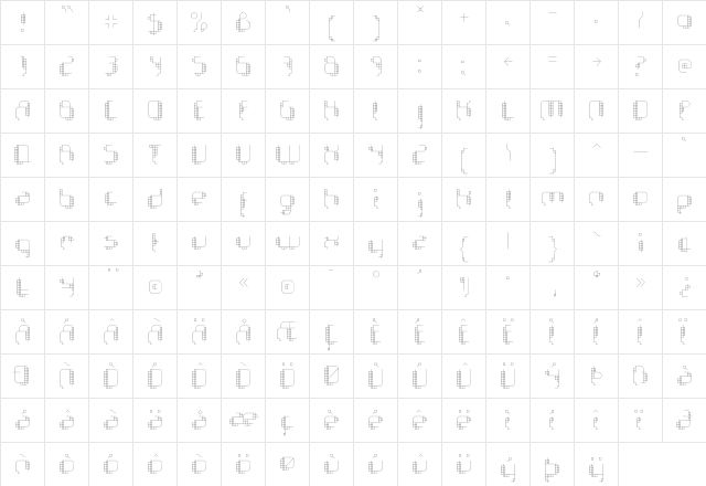 Chemo Line  glyph index