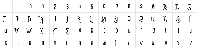 Revalina Regular  glyph index