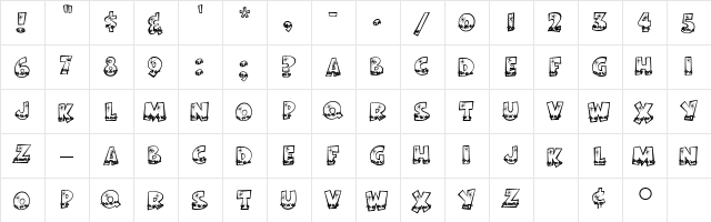 Bodie MF Holly Holly  glyph index
