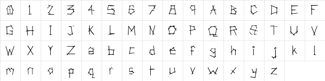 Anarchist Bible Regular  glyph index