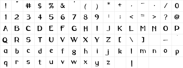Laxness Normal  glyph index