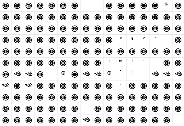 Console Relay  glyph index