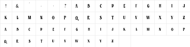 CD Esoteric Plain  glyph index