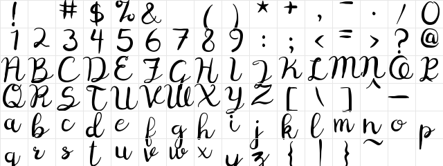 Digory Doodles Regular  glyph index