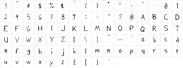 Lynch2 Regular  glyph index