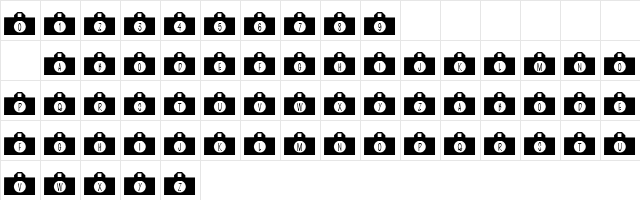 101! Say CheeZ! Regular  glyph index