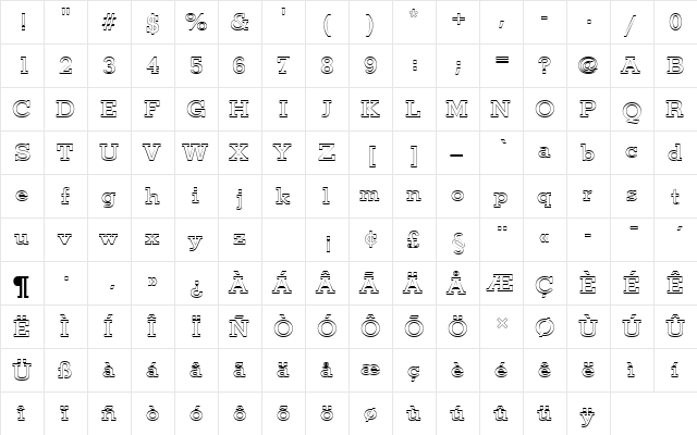 StymieTMedOu1 Regular  glyph index