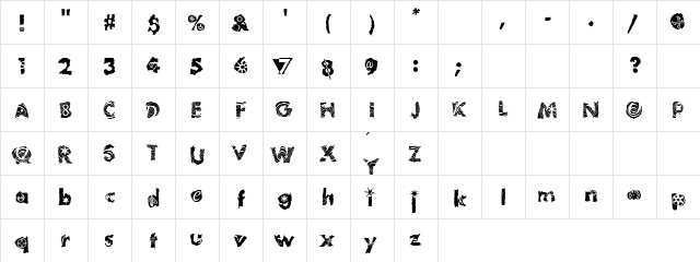 Concorde Regular  glyph index