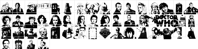 Doctor Who 2006 Regular  glyph index