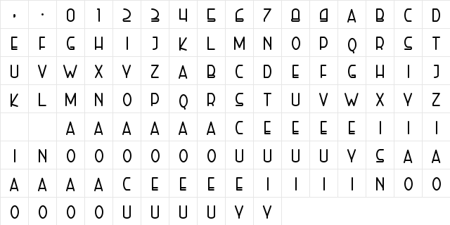 Right Hand Extra Bold Regular  glyph index