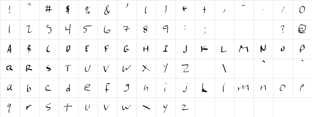 Janson Text Regular  glyph index