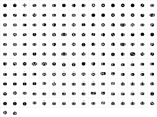 DB Layer 2 BRK Normal  glyph index