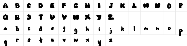Wab Regular  glyph index