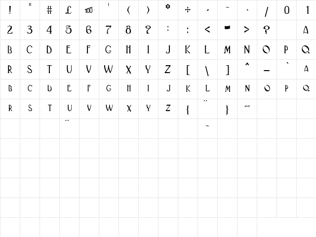 PoimenSCapsSSK Regular  glyph index