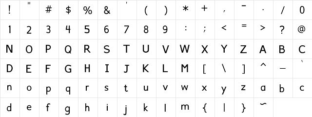 Font13 Regular  glyph index