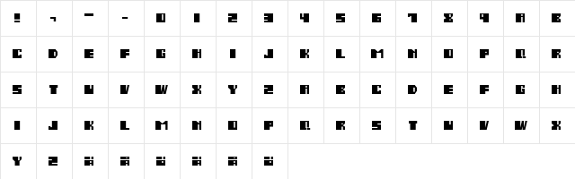 Salmiak Regular Regular  glyph index