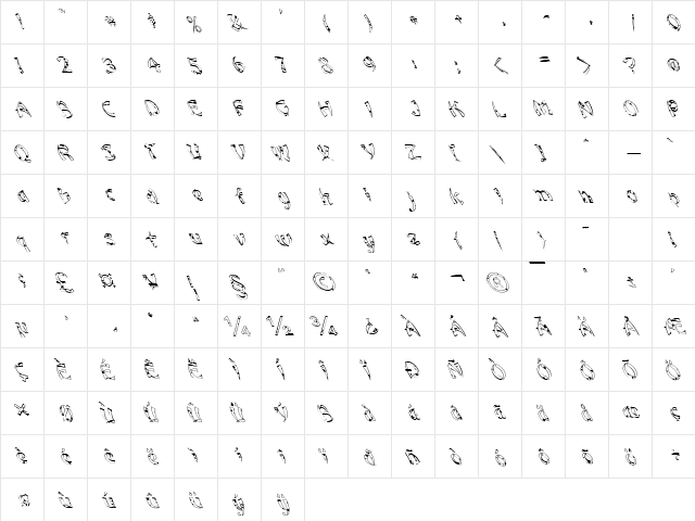 FZ UNIQUE 22 SPOTTED LEFTY Normal  glyph index