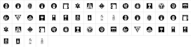 Bier und Wein Regular  glyph index