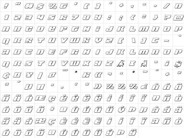 Capricus Outline Outline  glyph index