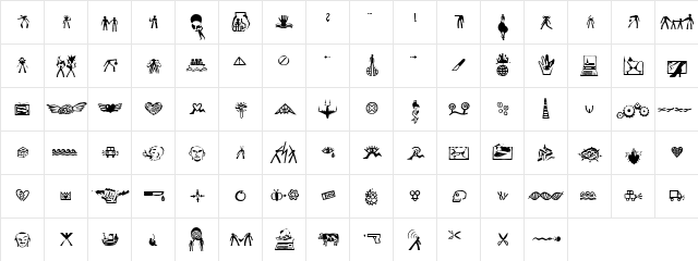 Elementary Medium  glyph index