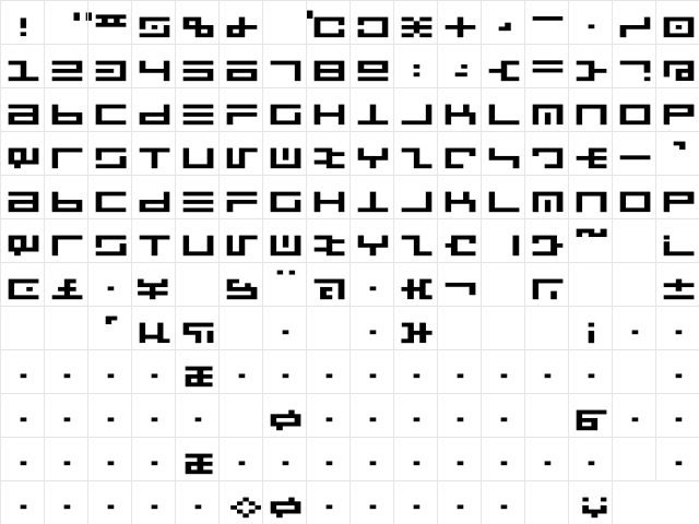 Rsultralin Ex Regular  glyph index