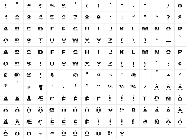 Ventilate AOE Regular  glyph index
