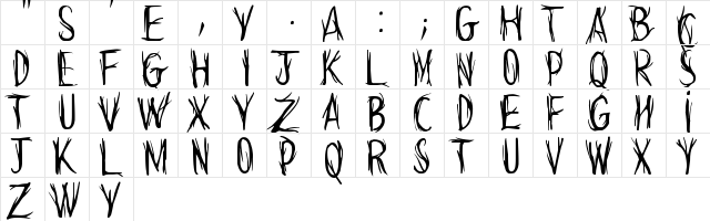 Can't judge a book by its cover Regular  glyph index