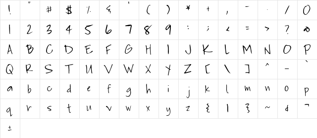 2Peas Simple Regular  glyph index