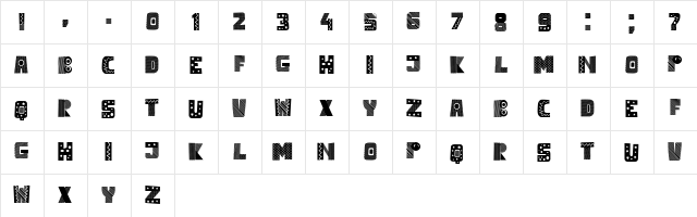 Unitas Regular  glyph index