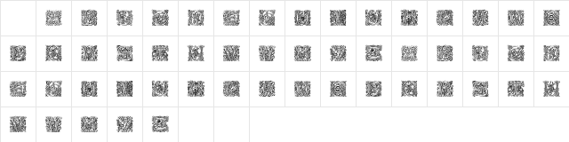 MasselleAMShadow Regular  glyph index