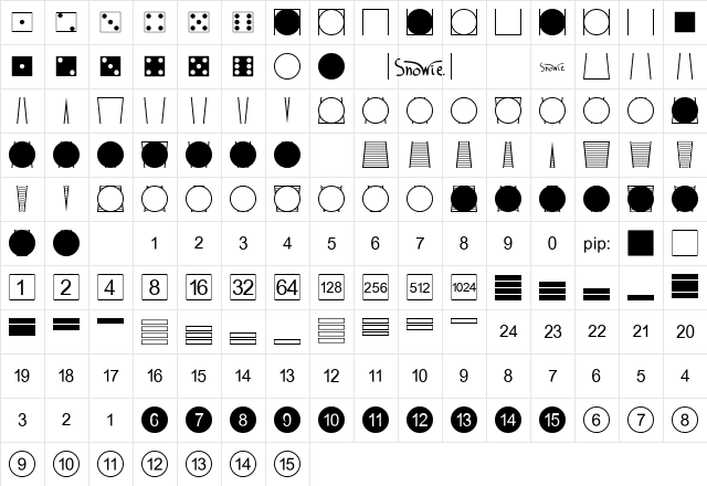 Atchoum Snowie4 Normal  glyph index