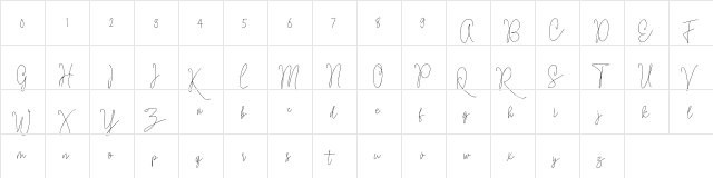 Ramsey Regular  glyph index