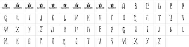 LAZY DAY Regular  glyph index