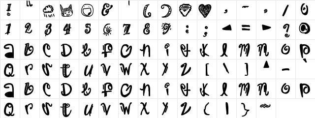 Trap Medium  glyph index