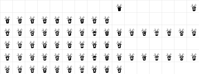 PC Sarkaar Regular  glyph index