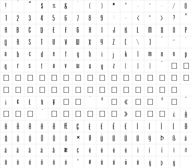 FZ BASIC 49 Normal  glyph index