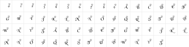 pf_remember the face 2 Regular  glyph index