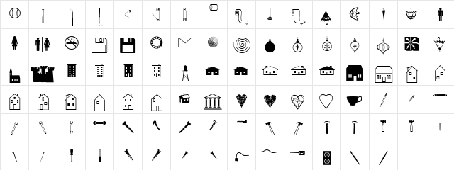 XIngyDingIII Regular  glyph index