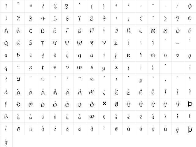 FZ UNIQUE 22 STRIPED Normal  glyph index
