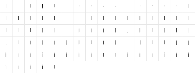 Code-EAN-HH Normal  glyph index