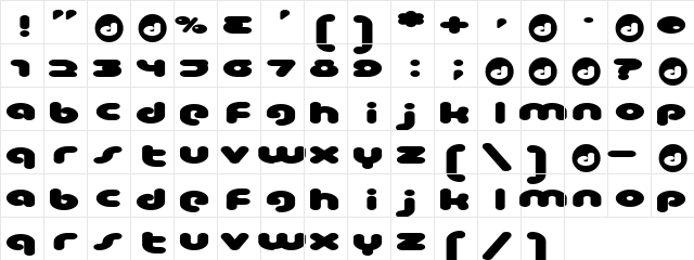 Enabler Regular  glyph index