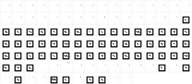 BigFrameTiefeConPeople Regular  glyph index